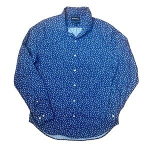 Bonobos Tech Slim Fit Blue Floral Button Down Long Sleeve Shirt